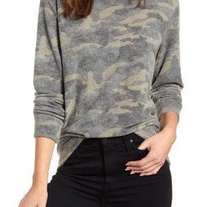 Loveappella Brushed Camo Long Sleeve Top